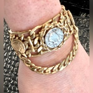 MAISONMAYLE 18K Plated Siamese Rosette Bracelet